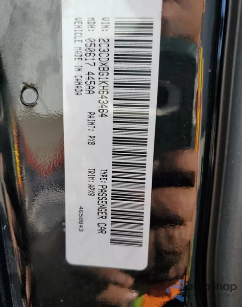 2019 Dodge Charger Sxt z USA, uszkodzony, nr VIN 2C3CDXBG1KH643464